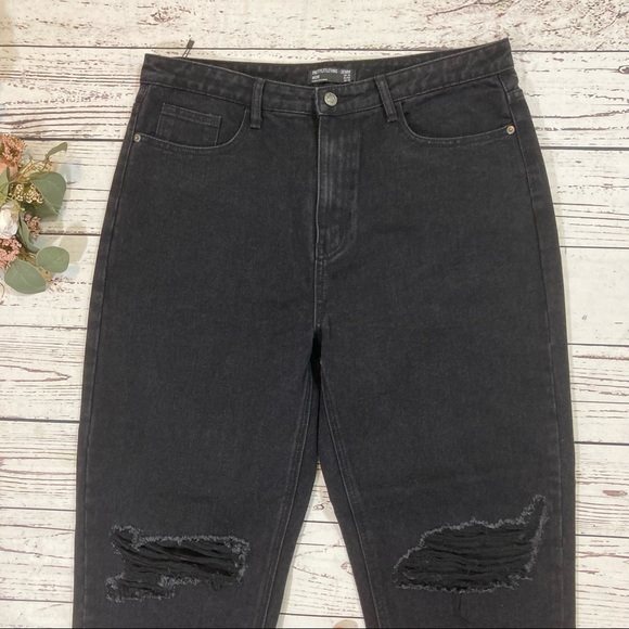 Pretty little things mom high waist distressed black jeans NWOT - Picture 5 of 6